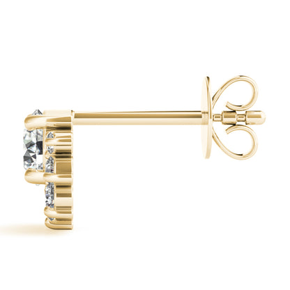 14K Yellow Gold Lab Grown Diamond Fashion Earrings With 0.15 TCW Diamond (Lab Grown VS-SI1, E/F/G)