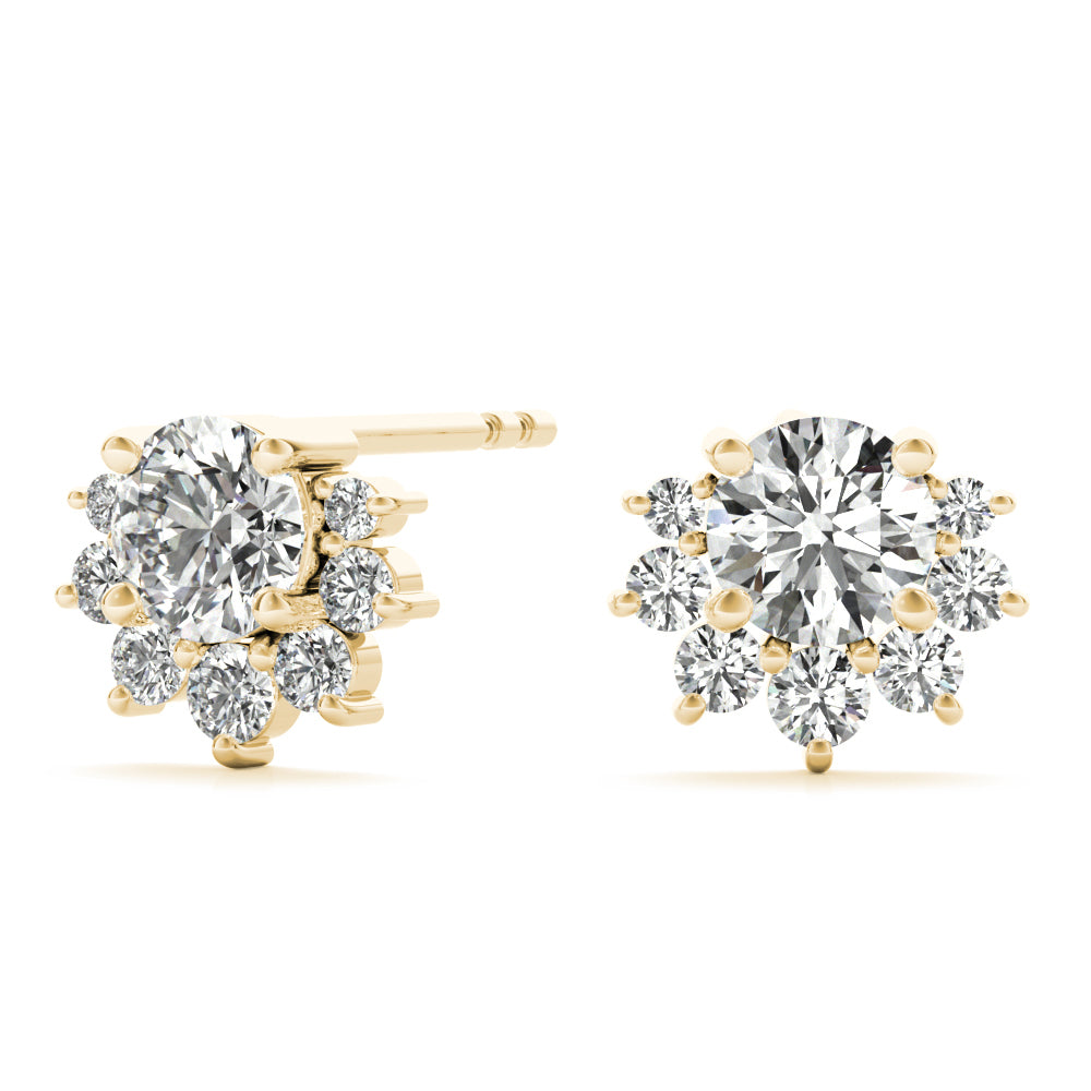 14K Yellow Gold Lab Grown Diamond Fashion Earrings With 0.15 TCW Diamond (Lab Grown VS-SI1, E/F/G)