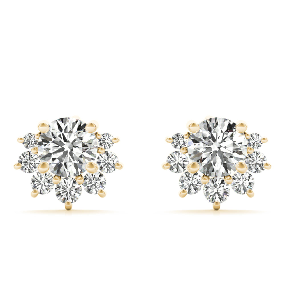 14K Yellow Gold Lab Grown Diamond Fashion Earrings With 0.15 TCW Diamond (Lab Grown VS-SI1, E/F/G)