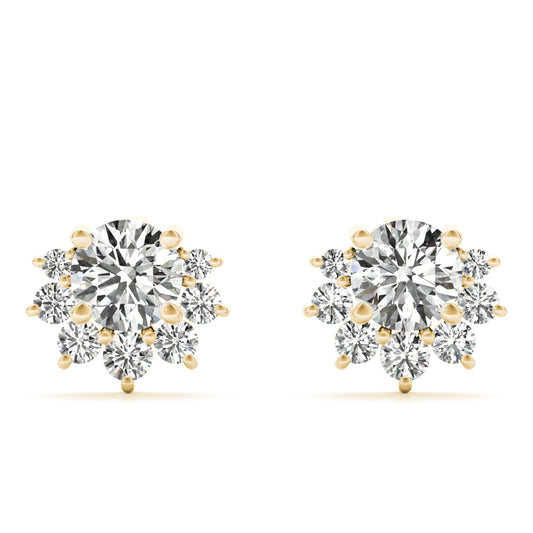 14K Yellow Gold Lab Grown Diamond Fashion Earrings With 0.15 TCW Diamond (Lab Grown VS-SI1, E/F/G)