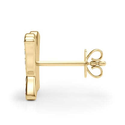 14K Yellow Gold Lab Grown Diamond Butterfly Earrings With 0.64 TCW Diamond (Lab Grown VS-SI1, E/F/G)