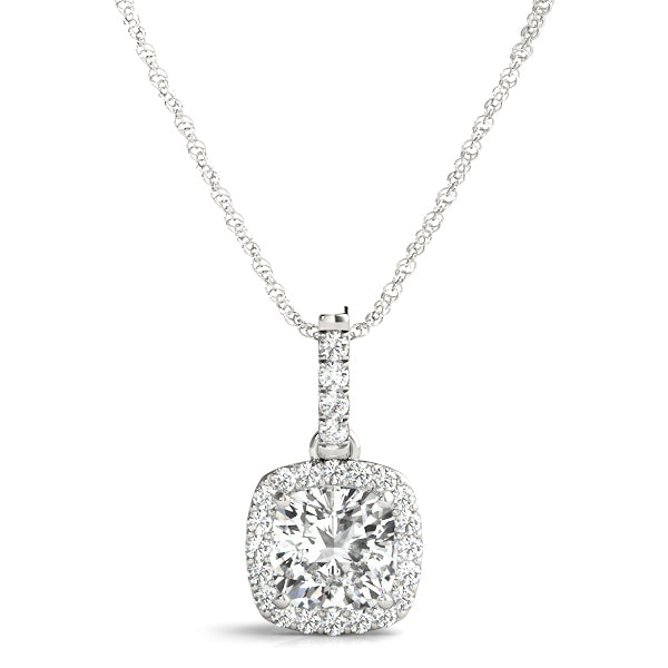 14K White Gold Lab Grown Diamond Necklace With 0.86 TCW Diamond (Lab Grown VS-SI1, E/F/G)