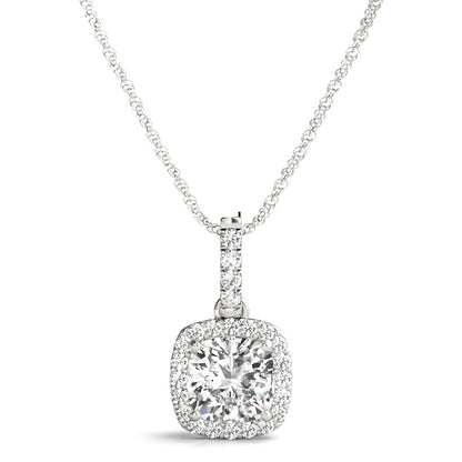14K White Gold Lab Grown Diamond Necklace With 0.86 TCW Diamond (Lab Grown VS-SI1, E/F/G)