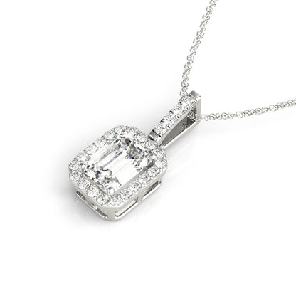14K White Gold Lab Grown Diamond Necklace With 0.47 TCW Diamond (Lab Grown VS-SI1, E/F/G)