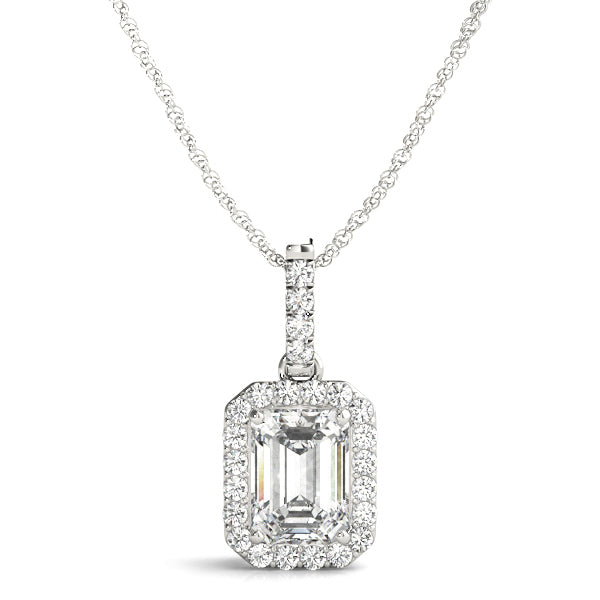 14K White Gold Lab Grown Diamond Necklace With 0.47 TCW Diamond (Lab Grown VS-SI1, E/F/G)