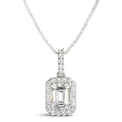 14K White Gold Lab Grown Diamond Necklace With 0.47 TCW Diamond (Lab Grown VS-SI1, E/F/G)