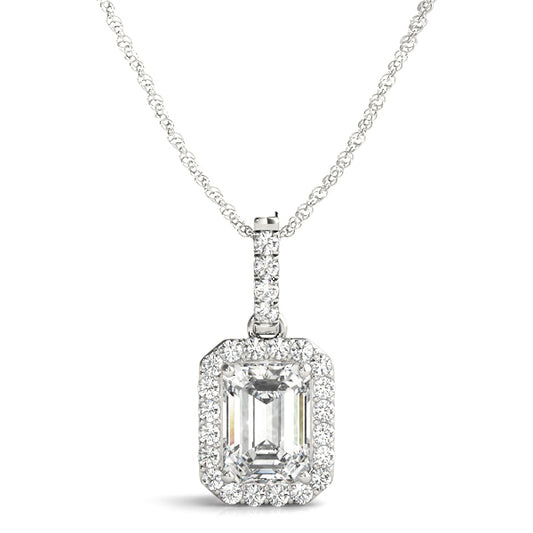 14K White Gold Lab Grown Diamond Necklace With 0.47 TCW Diamond (Lab Grown VS-SI1, E/F/G)