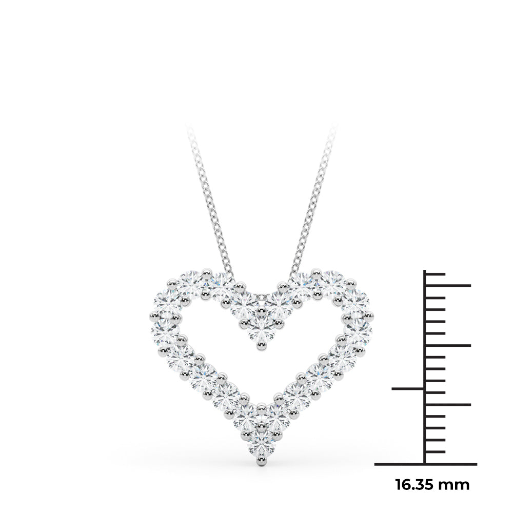 14K White Gold Lab Grown Diamond Necklace With 1 TCW Diamond (Lab Grown VS-SI1, E/F/G)