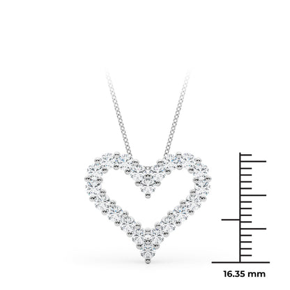 14K White Gold Lab Grown Diamond Necklace With 1 TCW Diamond (Lab Grown VS-SI1, E/F/G)