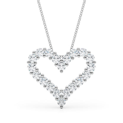 14K White Gold Lab Grown Diamond Necklace With 1 TCW Diamond (Lab Grown VS-SI1, E/F/G)