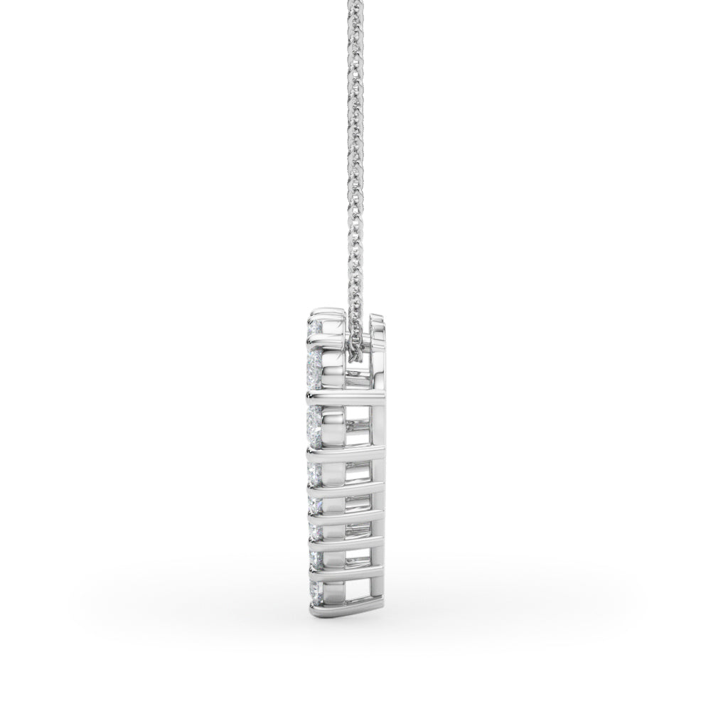14K White Gold Lab Grown Diamond Necklace With 0.50 TCW Diamond (Lab Grown VS-SI1, E/F/G)