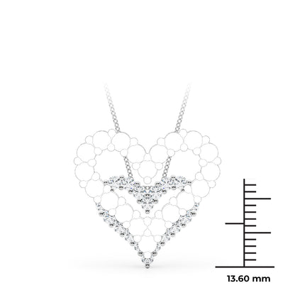 14K White Gold Lab Grown Diamond Necklace With 0.50 TCW Diamond (Lab Grown VS-SI1, E/F/G)