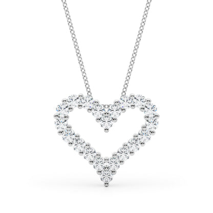 14K White Gold Lab Grown Diamond Necklace With 0.50 TCW Diamond (Lab Grown VS-SI1, E/F/G)