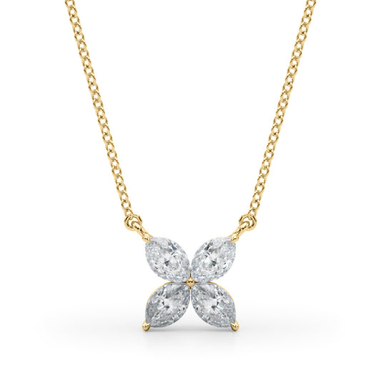 14K Yellow Gold Lab Grown Diamond Necklace With 0.28 TCW Diamond (Lab Grown VS-SI1, E/F/G)