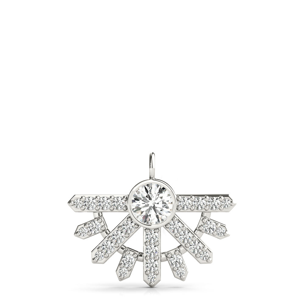 14K White Gold Lab Grown Diamond Necklace With 0.47 TCW Diamond (Lab Grown VS-SI1, E/F/G)