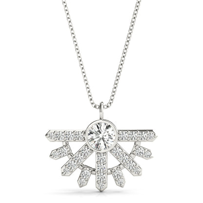 14K White Gold Lab Grown Diamond Necklace With 0.47 TCW Diamond (Lab Grown VS-SI1, E/F/G)
