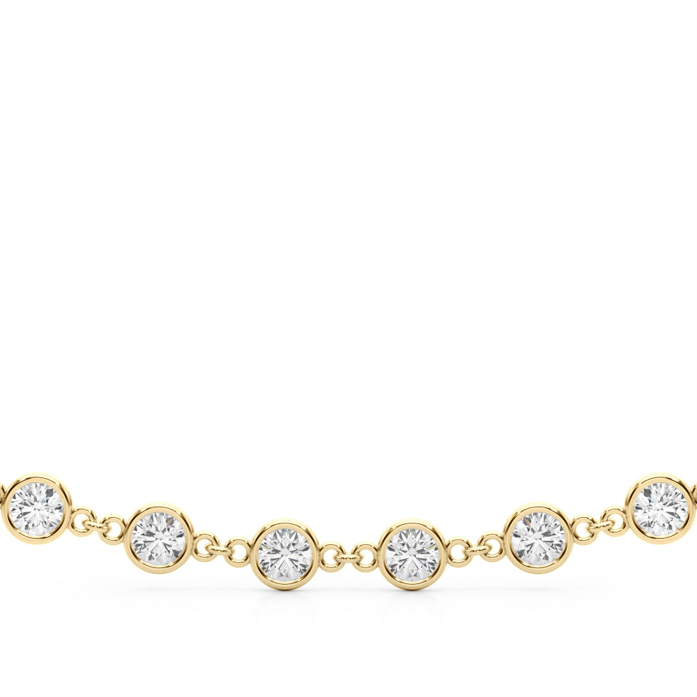14K White and Yellow Gold Lab Grown Diamond Necklace With 1.44 TCW Diamond (Lab Grown VS-SI1, E/F/G)