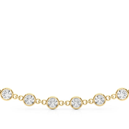 14K White and Yellow Gold Lab Grown Diamond Necklace With 1.44 TCW Diamond (Lab Grown VS-SI1, E/F/G)
