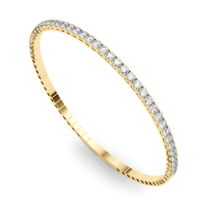 14K Yellow Gold Lab Grown Diamond Bracelet With 1.90 TCW Diamond (Lab Grown VS-SI1, E/F/G)