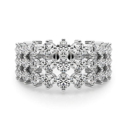 14K White Gold Lab Grown Diamond Fashion Ring With 0.60 TCW Diamond (Lab Grown VS-SI1, E/F/G)