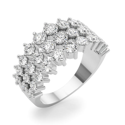 14K White Gold Lab Grown Diamond Fashion Ring With 0.60 TCW Diamond (Lab Grown VS-SI1, E/F/G)