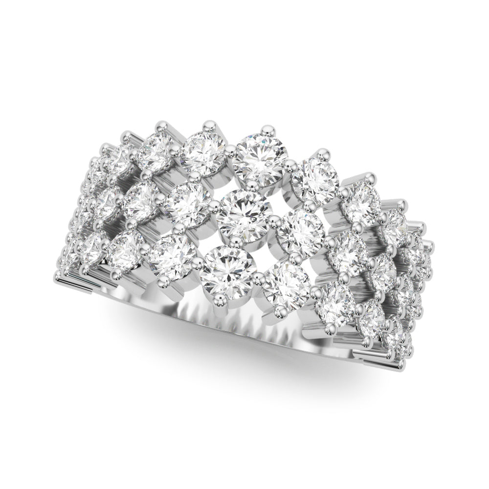 14K White Gold Lab Grown Diamond Fashion Ring With 0.60 TCW Diamond (Lab Grown VS-SI1, E/F/G)