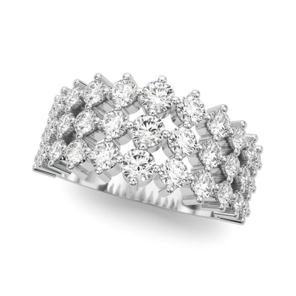 14K White Gold Lab Grown Diamond Fashion Ring With 0.60 TCW Diamond (Lab Grown VS-SI1, E/F/G)