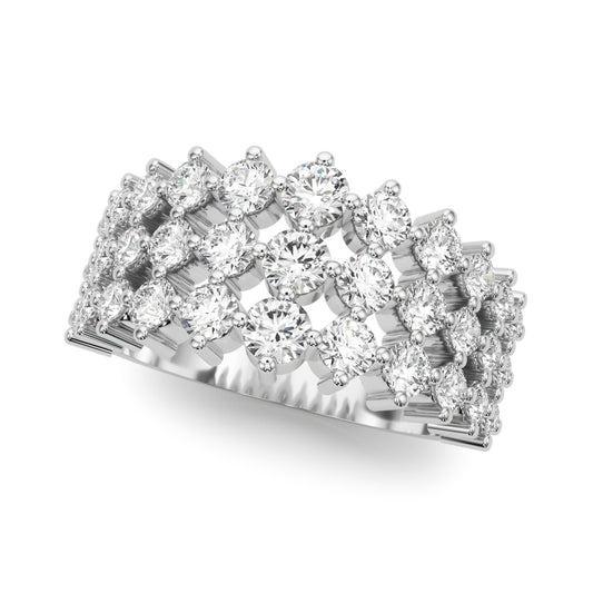 14K White Gold Lab Grown Diamond Fashion Ring With 0.60 TCW Diamond (Lab Grown VS-SI1, E/F/G)