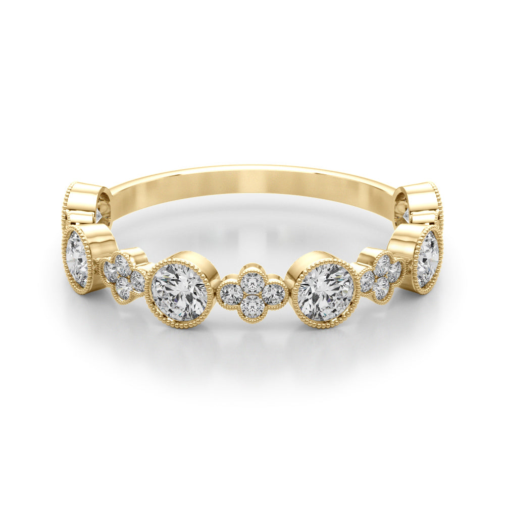 14K Yellow Gold Lab Grown Diamond Stackable Ring With 0.30 TCW Diamond (Lab Grown VS-SI1, E/F/G)