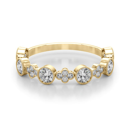 14K Yellow Gold Lab Grown Diamond Stackable Ring With 0.30 TCW Diamond (Lab Grown VS-SI1, E/F/G)