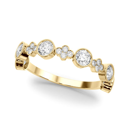 14K Yellow Gold Lab Grown Diamond Stackable Ring With 0.30 TCW Diamond (Lab Grown VS-SI1, E/F/G)