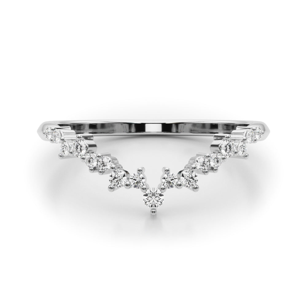 14K White Gold Lab Grown Diamond Fashion Band With 0.15 TCW Diamond (Lab Grown VS-SI1, E/F/G)