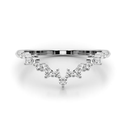 14K White Gold Lab Grown Diamond Fashion Band With 0.15 TCW Diamond (Lab Grown VS-SI1, E/F/G)