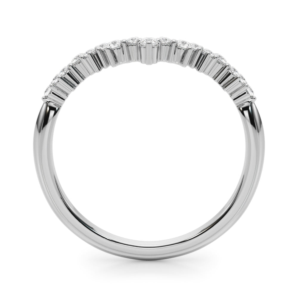 14K White Gold Lab Grown Diamond Fashion Band With 0.15 TCW Diamond (Lab Grown VS-SI1, E/F/G)