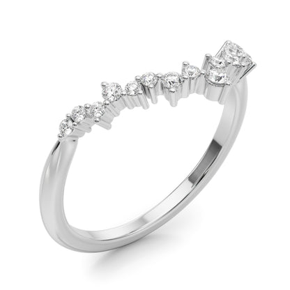 14K White Gold Lab Grown Diamond Fashion Band With 0.15 TCW Diamond (Lab Grown VS-SI1, E/F/G)