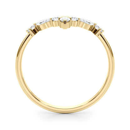 14K Yellow Gold Lab Grown Diamond Band Marquise & Round With 0.35 TCW Diamond (Lab Grown VS-SI1, E/F/G)