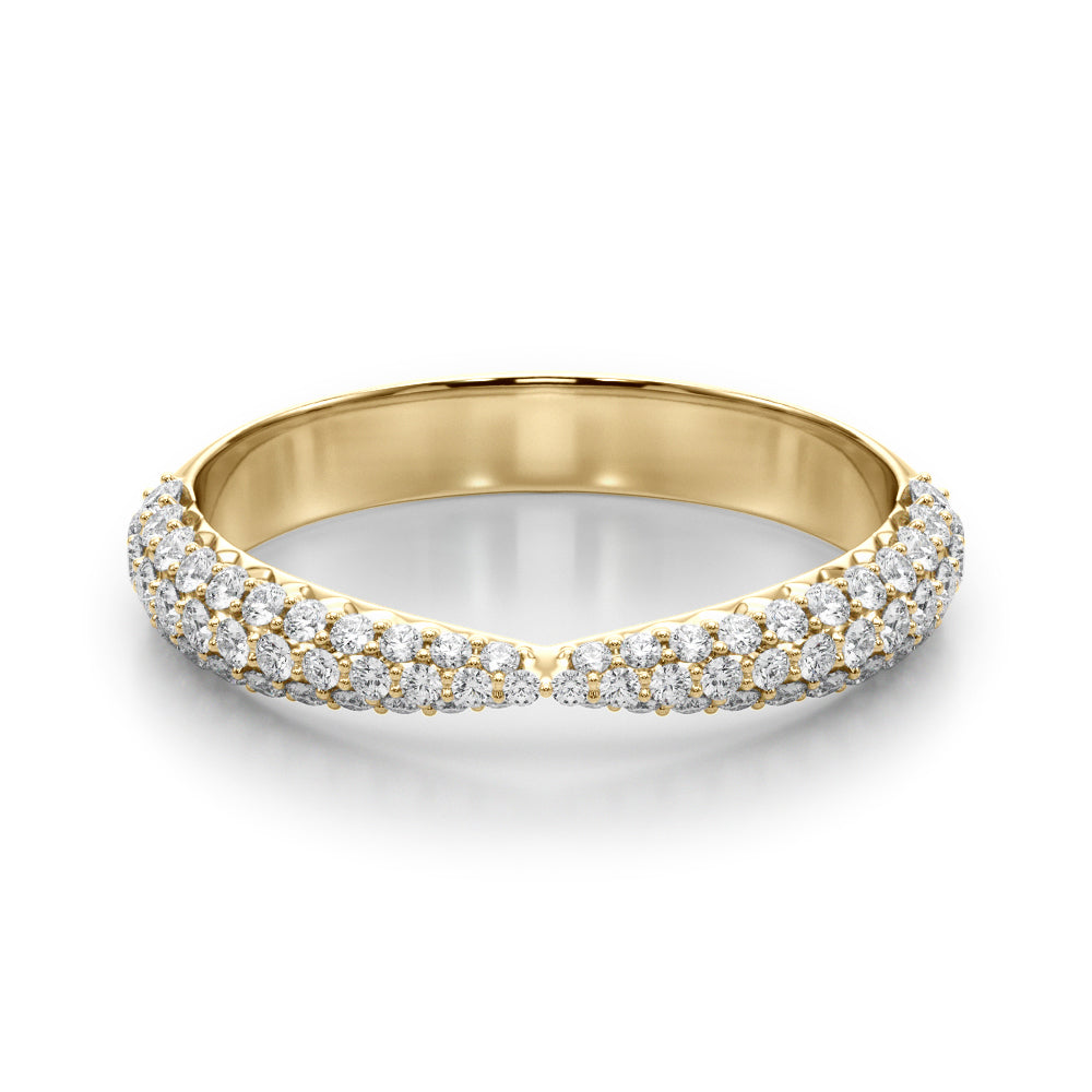 14K Yellow Gold Lab Grown Diamond Fashion Band With 0.14 TCW Diamond (Lab Grown VS-SI1, E/F/G)