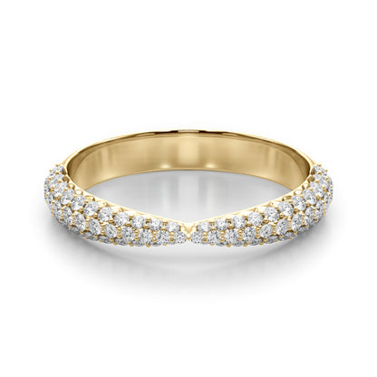 14K Yellow Gold Lab Grown Diamond Fashion Band With 0.14 TCW Diamond (Lab Grown VS-SI1, E/F/G)