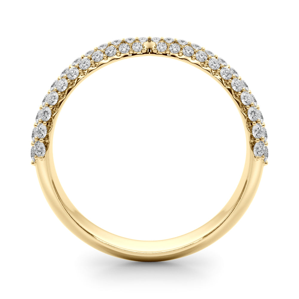 14K Yellow Gold Lab Grown Diamond Fashion Band With 0.14 TCW Diamond (Lab Grown VS-SI1, E/F/G)