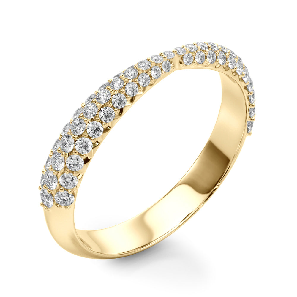14K Yellow Gold Lab Grown Diamond Fashion Band With 0.14 TCW Diamond (Lab Grown VS-SI1, E/F/G)