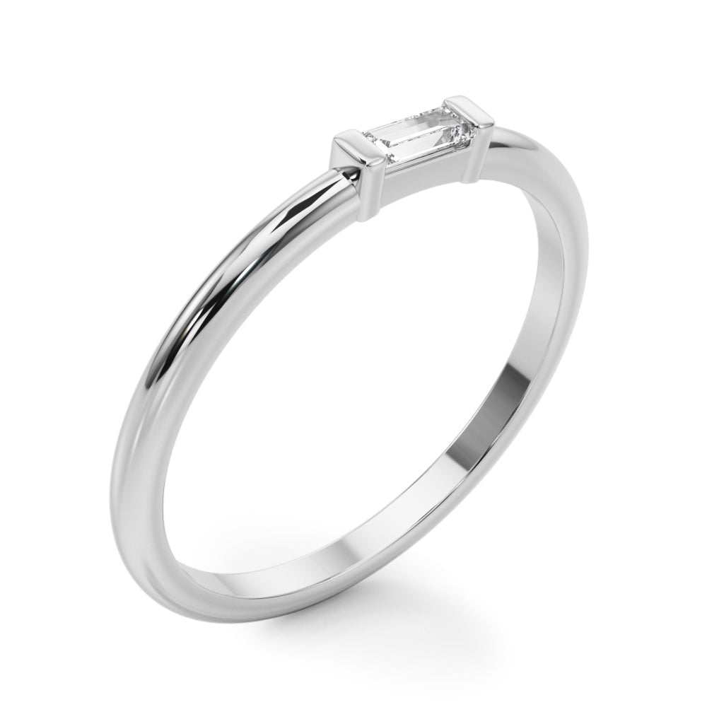 14K White Gold Lab Grown Diamond Fashion Band With 0.12 TCW Diamond (Lab Grown VS-SI1, E/F/G)