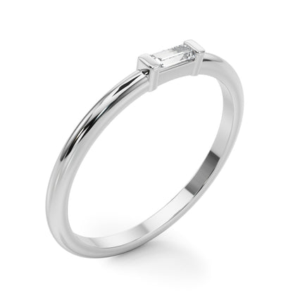 14K White Gold Lab Grown Diamond Fashion Band With 0.12 TCW Diamond (Lab Grown VS-SI1, E/F/G)