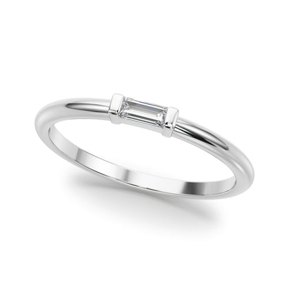 14K White Gold Lab Grown Diamond Fashion Band With 0.12 TCW Diamond (Lab Grown VS-SI1, E/F/G)