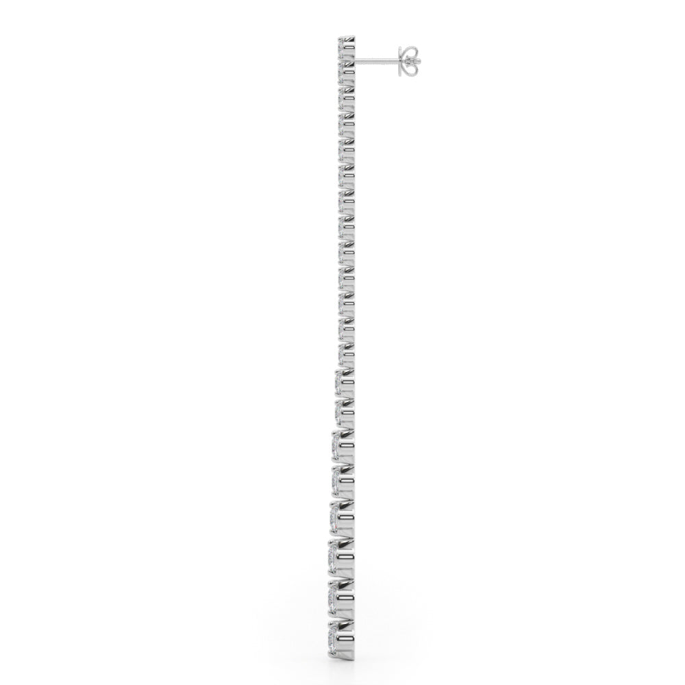 14K White Gold Lab Grown Diamond Earrings With 2.60 TCW Diamond (Lab Grown VS-SI1, E/F/G)