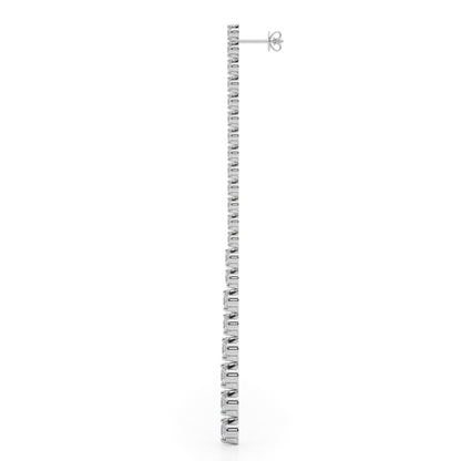 14K White Gold Lab Grown Diamond Earrings With 2.60 TCW Diamond (Lab Grown VS-SI1, E/F/G)