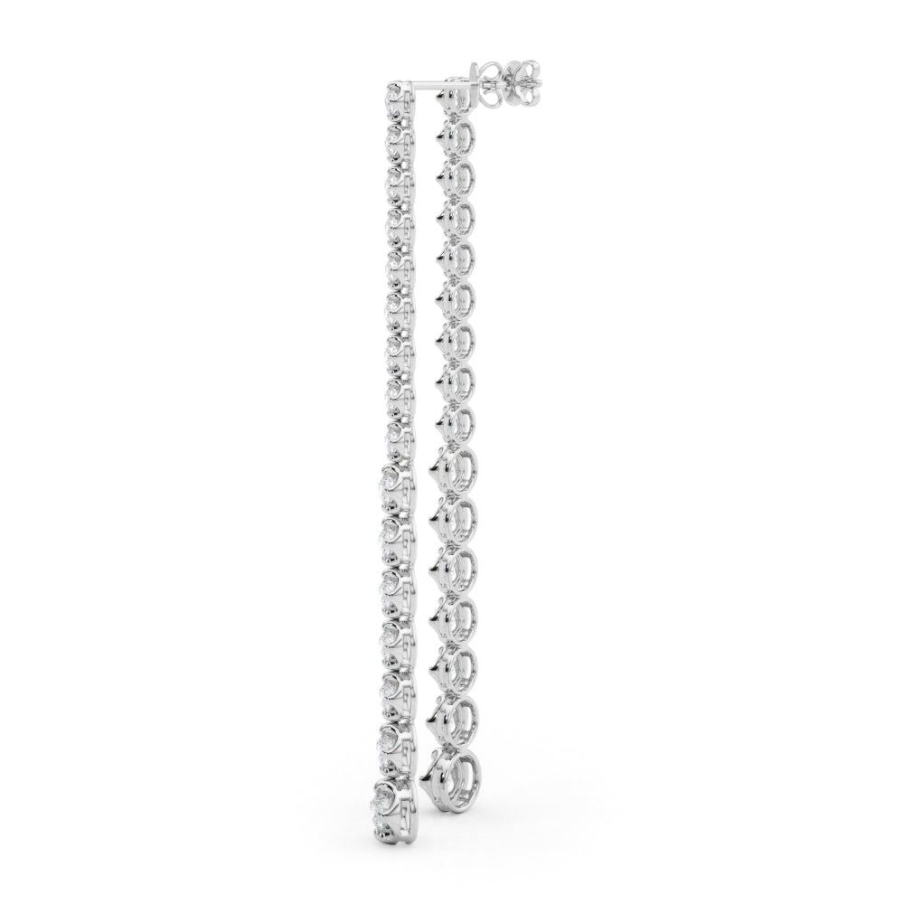 14K White Gold Lab Grown Diamond Earrings With 2.36 TCW Diamond (Lab Grown VS-SI1, E/F/G)