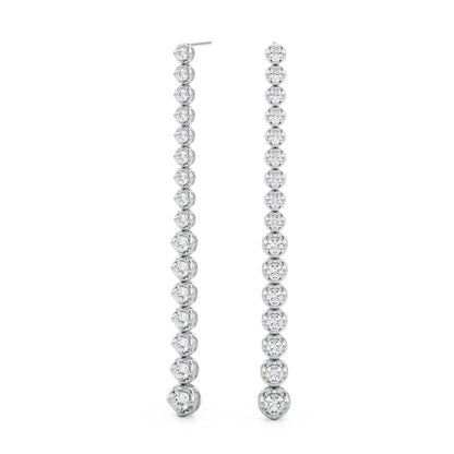 14K White Gold Lab Grown Diamond Earrings With 2.36 TCW Diamond (Lab Grown VS-SI1, E/F/G)