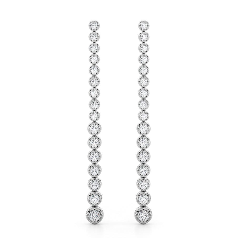 14K White Gold Lab Grown Diamond Earrings With 2.36 TCW Diamond (Lab Grown VS-SI1, E/F/G)