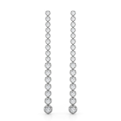 14K White Gold Lab Grown Diamond Earrings With 2.36 TCW Diamond (Lab Grown VS-SI1, E/F/G)