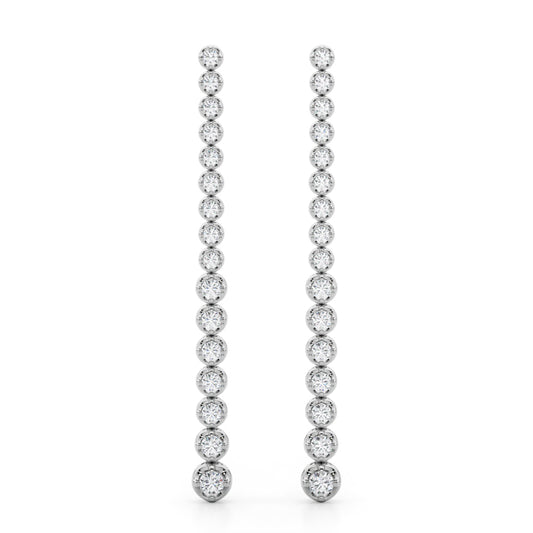 14K White Gold Lab Grown Diamond Earrings With 2.36 TCW Diamond (Lab Grown VS-SI1, E/F/G)